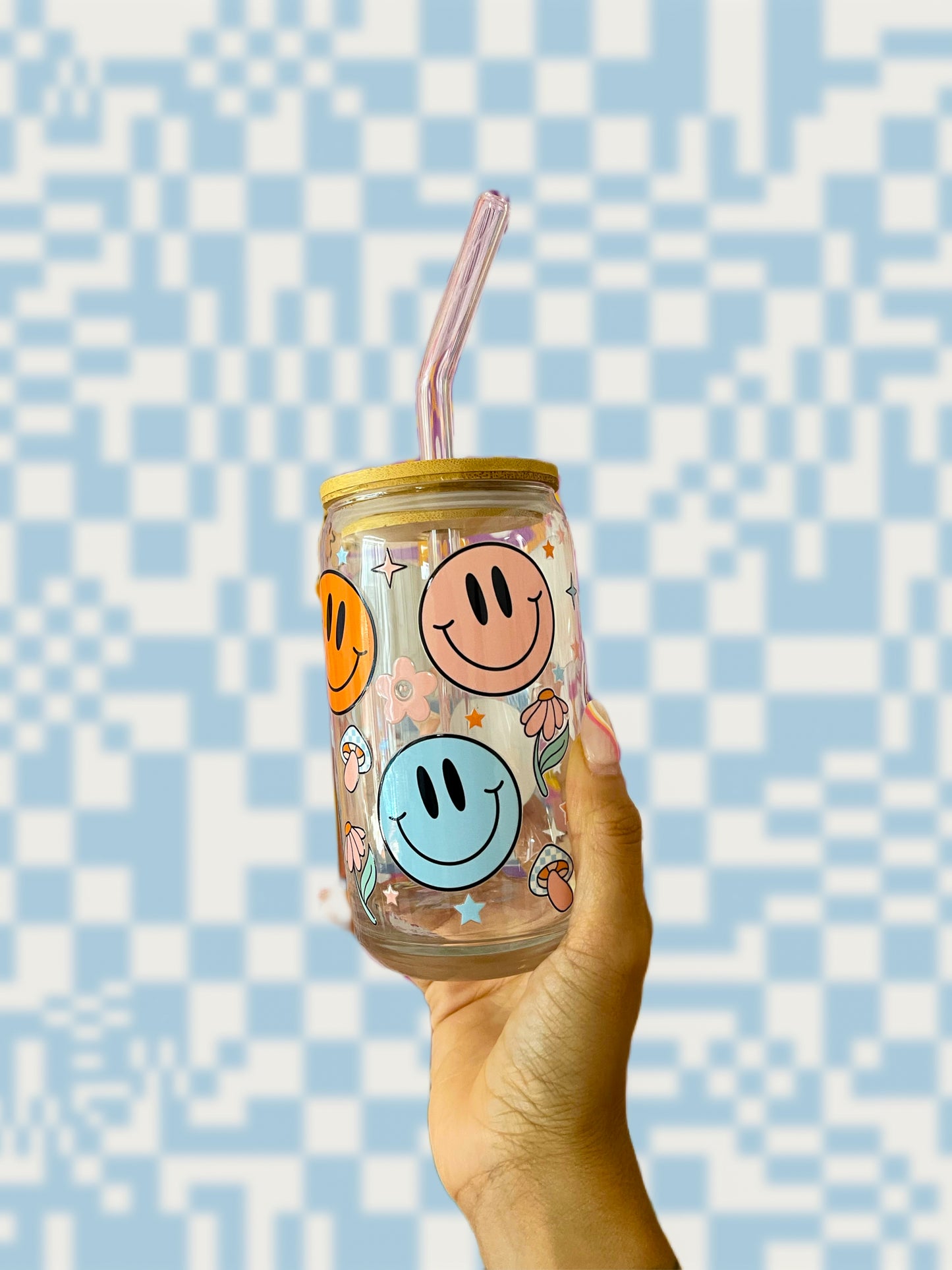 Smiley Glass Cup