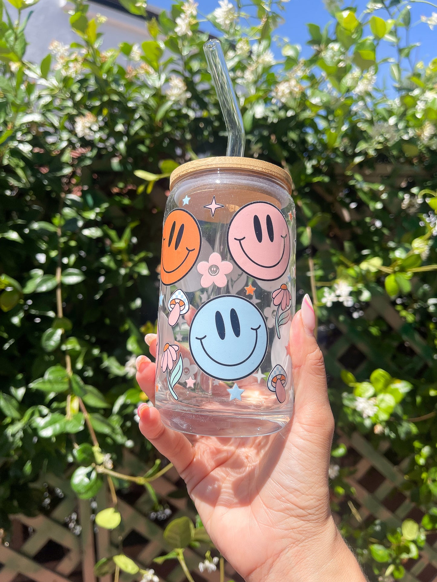 Smiley Glass Cup