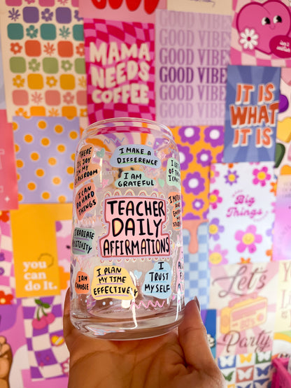 Teacher Daily Glass Cup