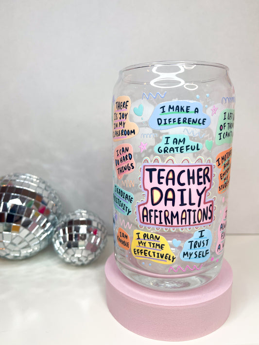 Teacher Daily Glass Cup