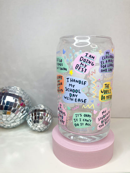 Teacher Daily Glass Cup